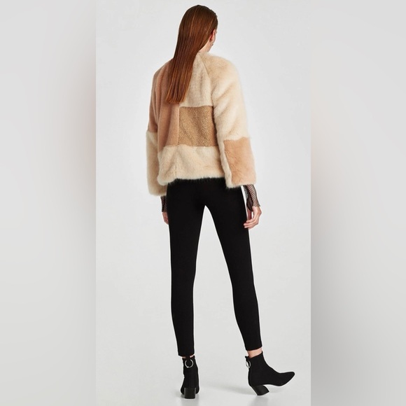 Zara Women Patchwork Effect Fabric Jacket Size XL 4341/281 - Picture 12 of 14